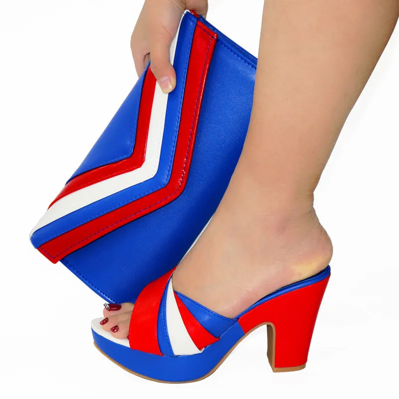Latest Italian Designer Shoes and Bags Matching Set Nigerian Women Party Pumps High Heels Women Wedding Shoe Elegant 220226
