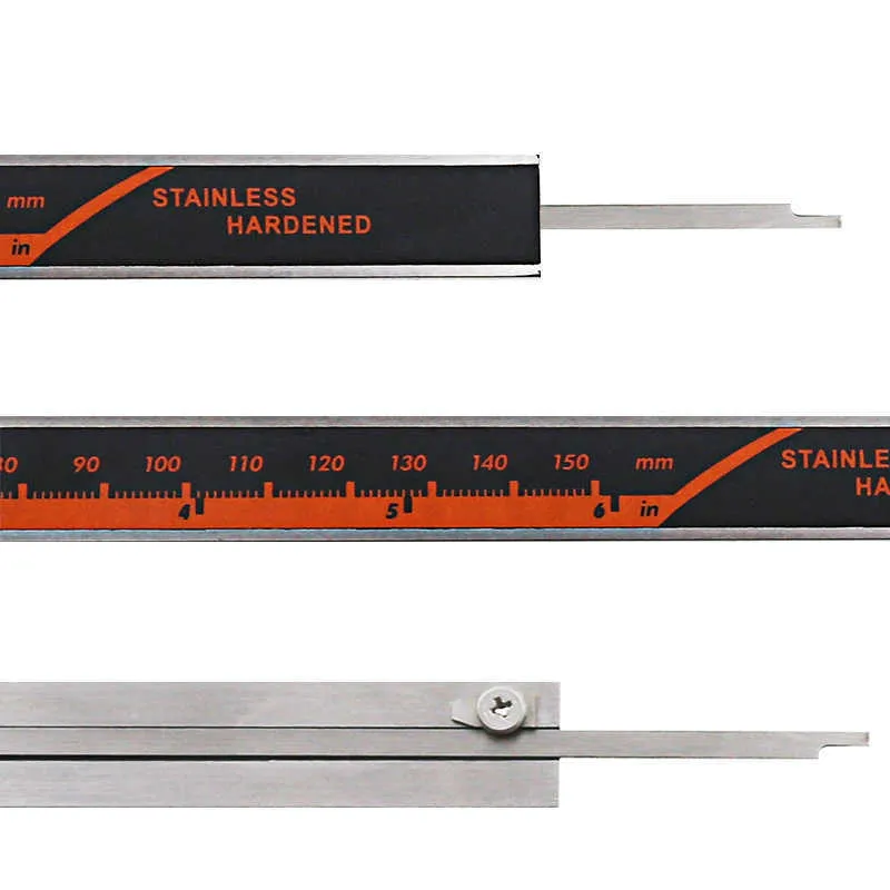 الفولاذ المقاوم للصدأ الرقمية عرض الفرجار 150MM الكسر / مم بوصة عالية الدقة lcd vernier 210810