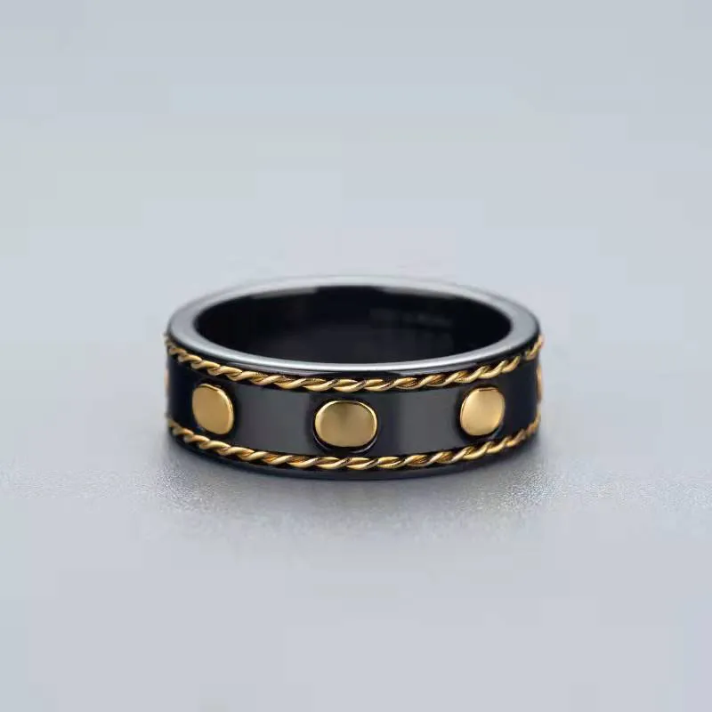 Unisex Ring für Mann Frau Bienenringe Designer Schmuck Geschenk Schwarz weiß Keramik Ring Mode Accessoires271n