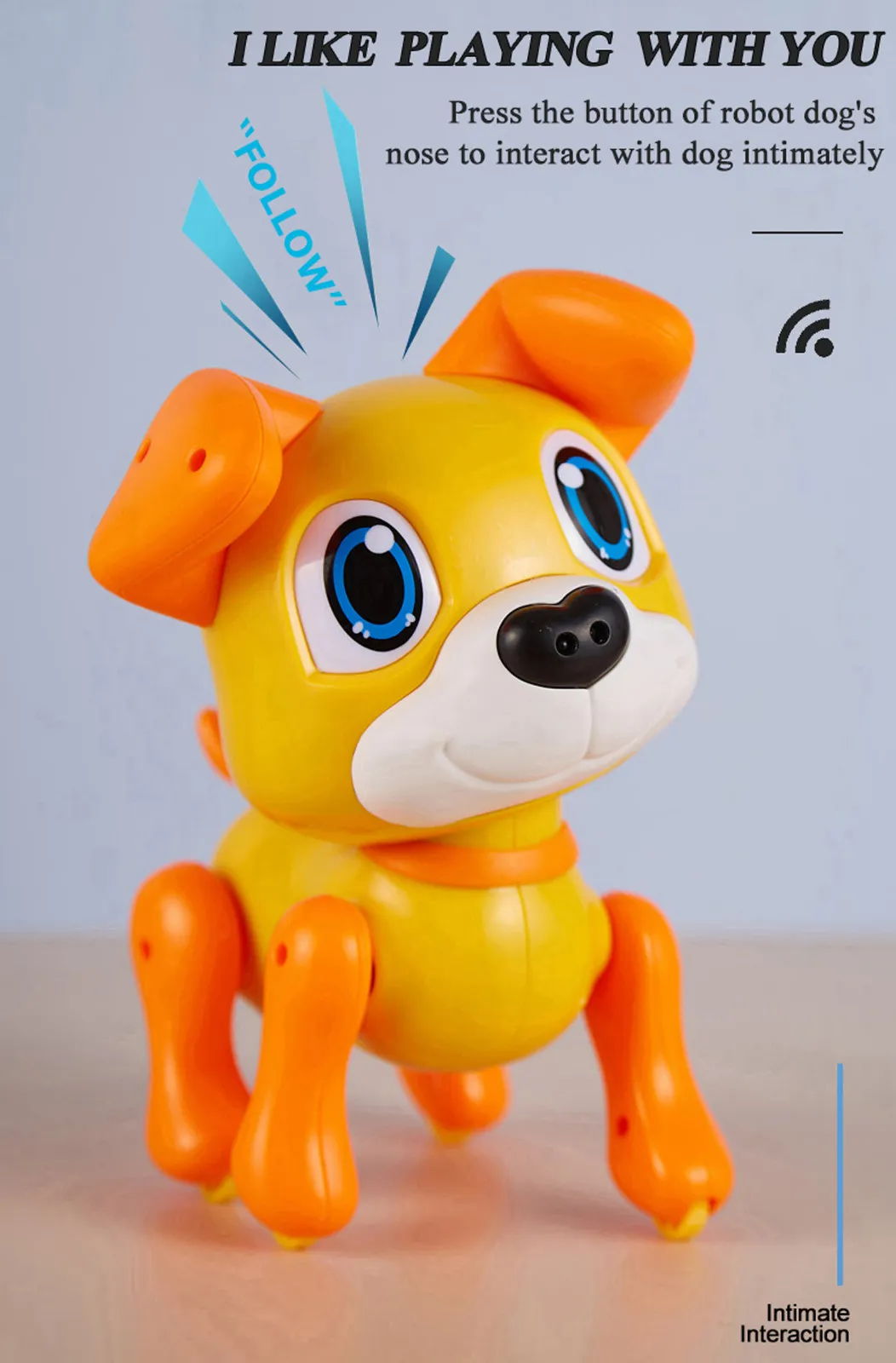 Giocattolo elettronico cani intelligente cani robot con luci di rilevamento dei gesti e suoni di cuccioli, riproduzione di giocattoli musicali bambini