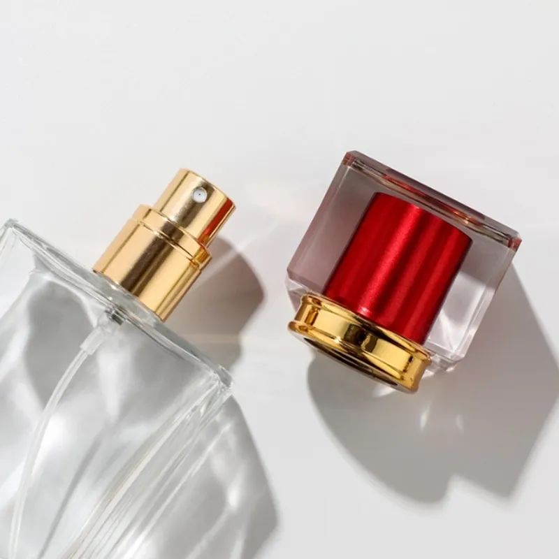Botellas de pulverización de perfume de vidrio de 50 ml 30 ml enviadores cosméticos vacíos con atomizador para viajero Botellas de perfume recargables