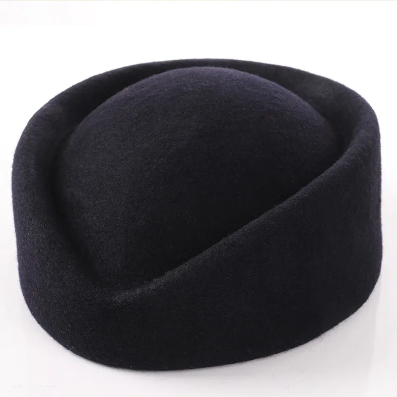 Cappello berretto in feltro di lana da donna di alta qualità a goccia fantasia hostess hostess cappello portapillole cappellino base fascinator modisteria 210311290D