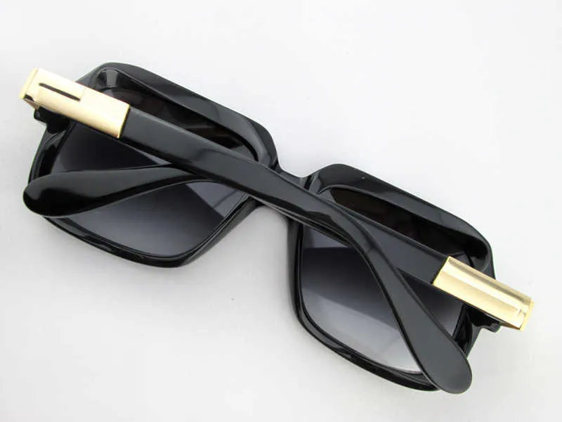 Sonnenbrille Vintage Legends 607 Schwarz Gold Grau Verlaufsglas Herren Sonne UV400 Protecton Brillen mit Box Herren Sonnenbrillen Marke 2073