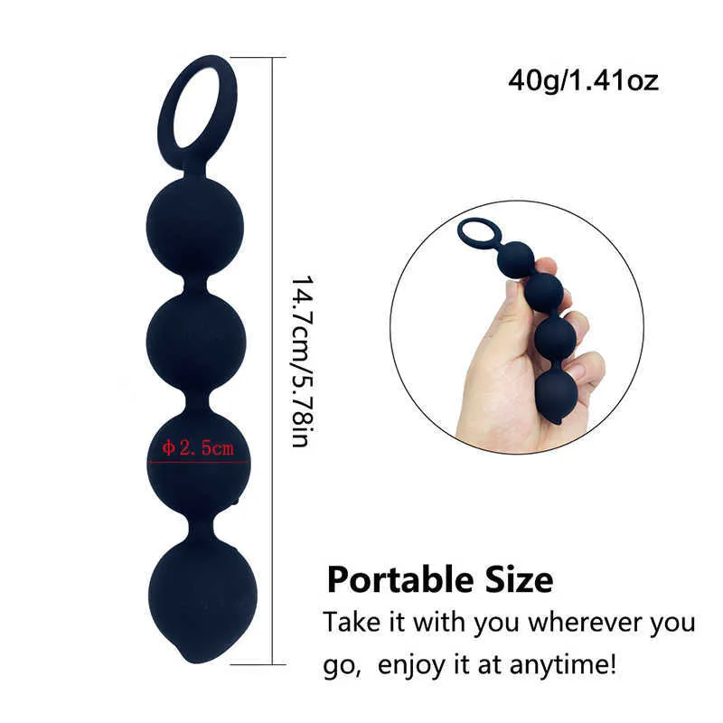 Массаж маленькие анальные шарики Силиконовая заглушка Анальные шарики эротические интимные товары для взрослых для взрослых дилаторные игрушки для женщин Мужчины Гей SE4529983