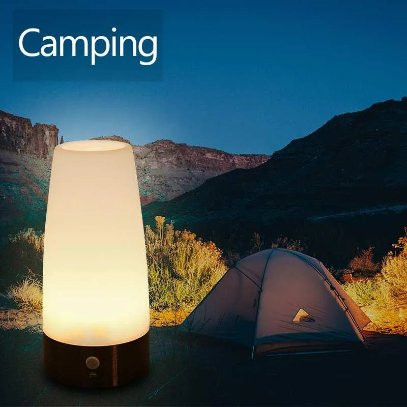 Night Lights LED Light Wireless Induction Bedside Reading Camping Lamp With Motion Sensor On off Switch For Children Kids Birthday2642