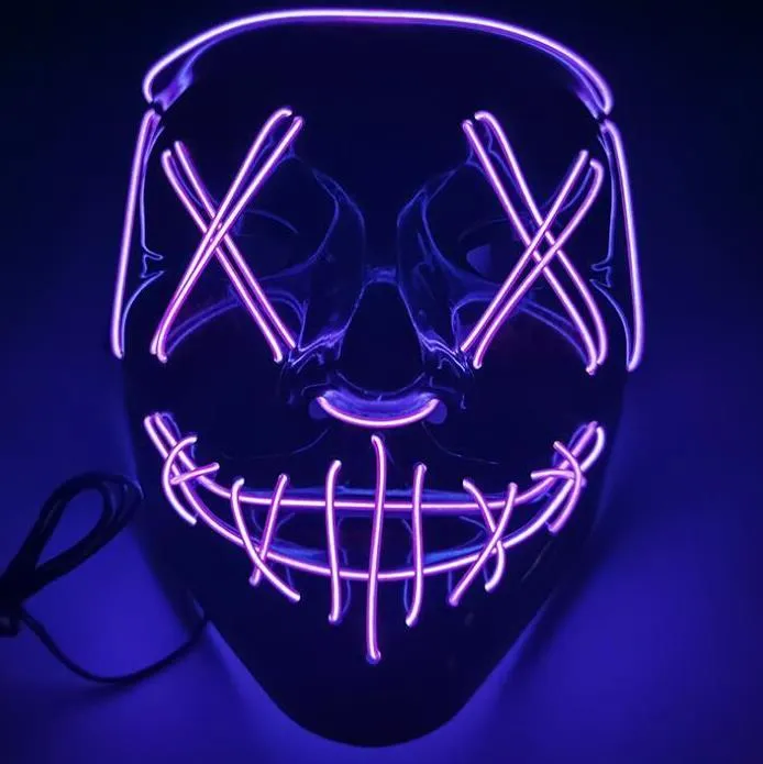 Halloween Rolig Mask Led Light Up Festival Cosplay Costume Supplies Party Masks