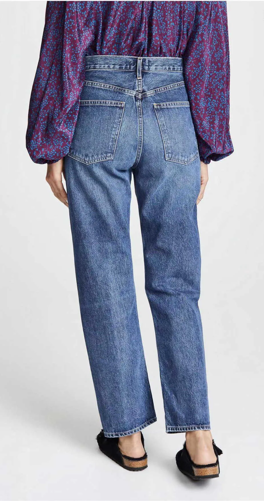 Jeans da donna Yang Mi e la stessa ag20 della canzone Zuer all'inizio dell'autunno nuova versione sottile a tubo dritto a vita alta BF boyfriend style jeans a nove punte femminile