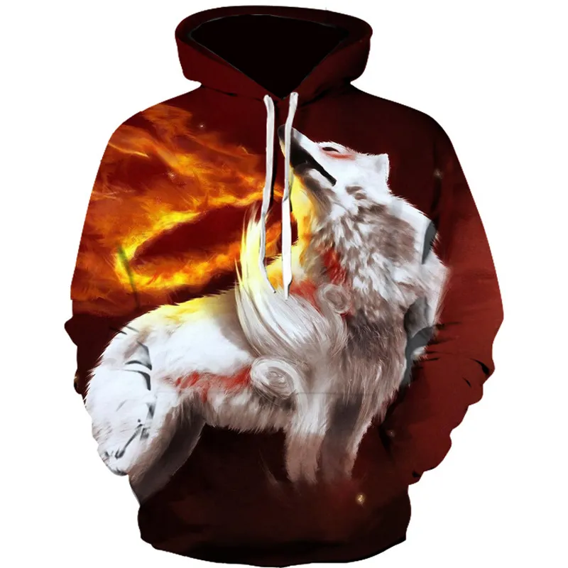 Fashion Hoodies Men Long Sleeve Fashion Ice and Fire Eyes Wolf Printed Men Sweatshirt Streetwear Clothes Harajuku Hoodie LJ200826