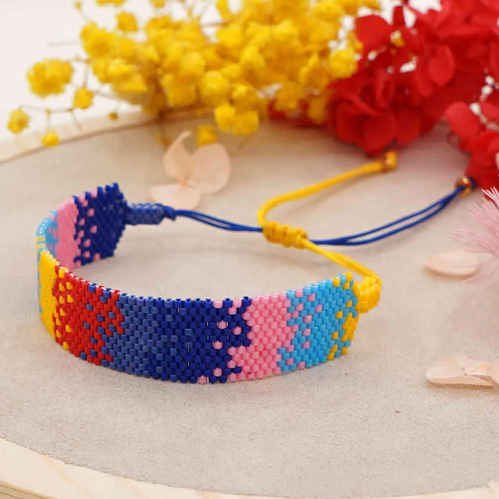 Go2boho miyuki armband bangles för kvinnor handgjorda smycken design armband bileklik sommar strand pulsera femme 2021 smycken