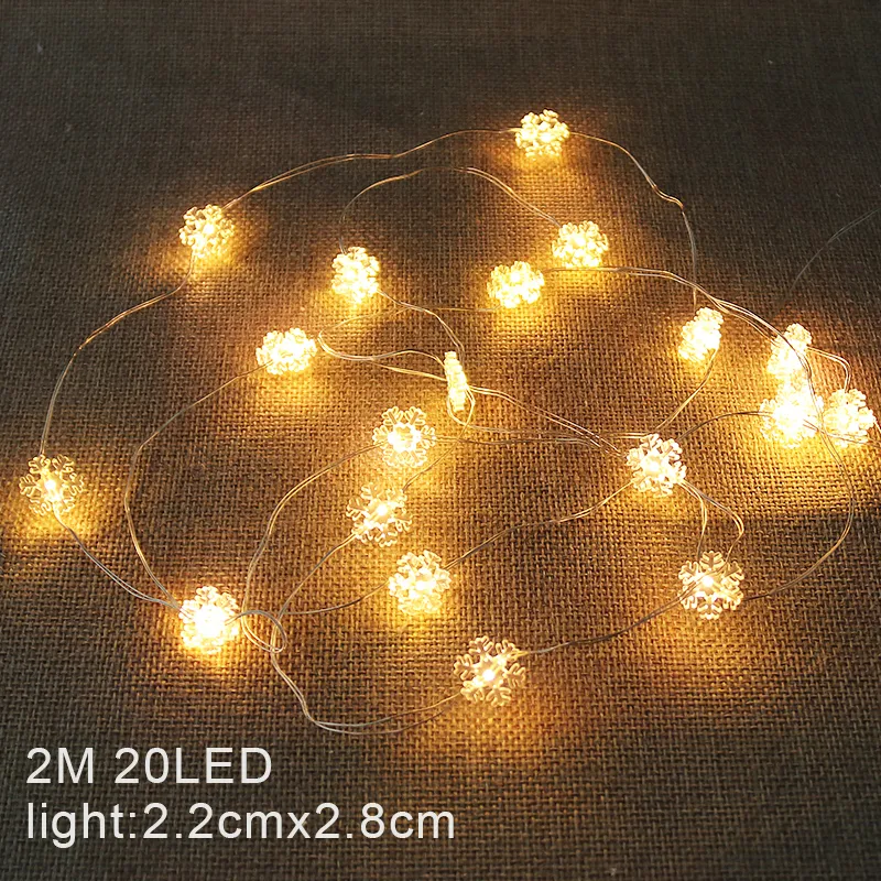 2m 20 LED lumières mini fée de Noël batterie arbre lumineux décor de Noël pour la maison cadeaux année Y201020