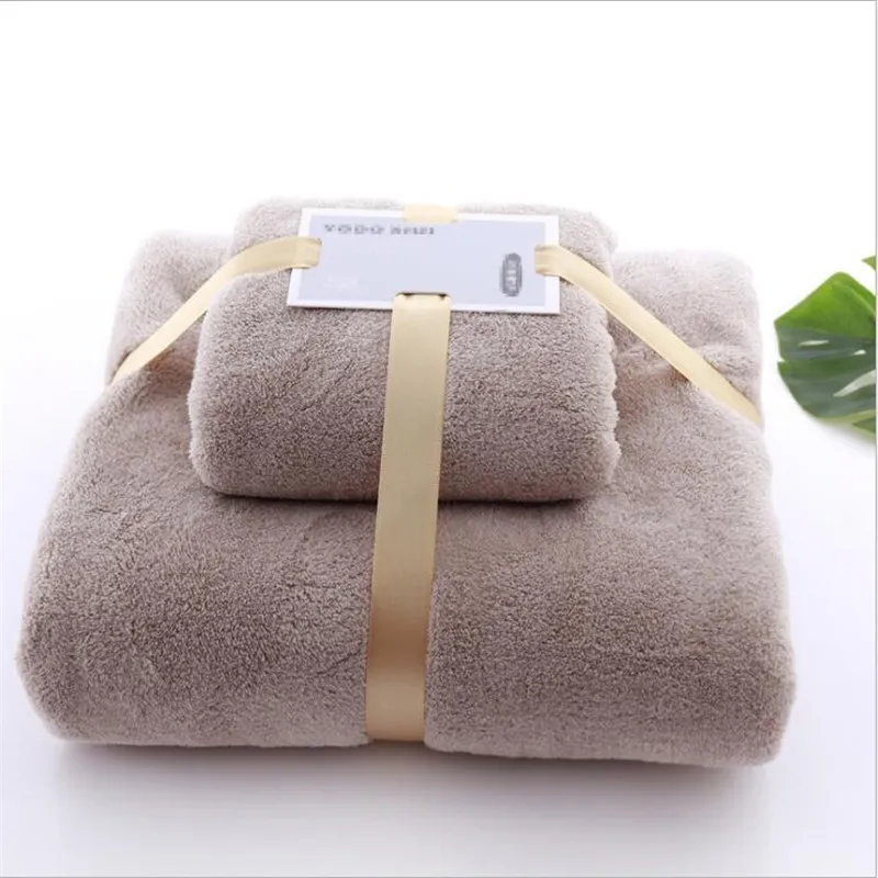 Coral Fleece Absorbent Hair Swimming Face Hand Bath Towel Sets Microfibre Towels Bathroom Towels Microfiber Towel Set T200915