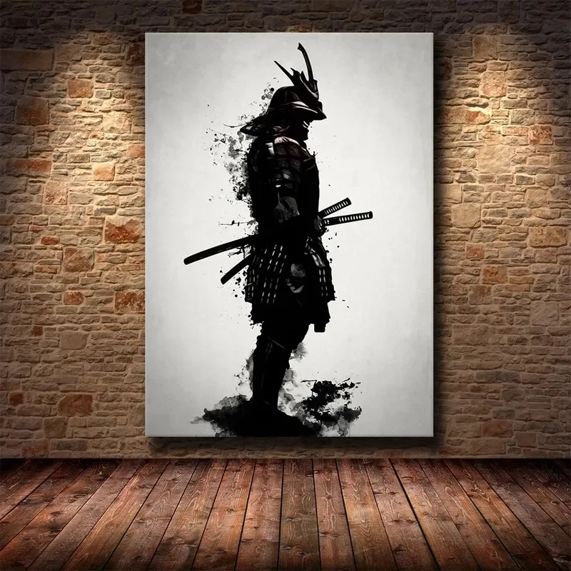 Modern Abstract Japanese Samurai Painting Canvas Home... From ...