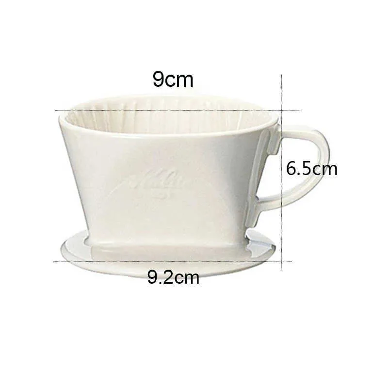 Práctica taza de filtrado de café, embudo de cerámica de goteo hecho a mano reutilizable, accesorios duraderos 210712