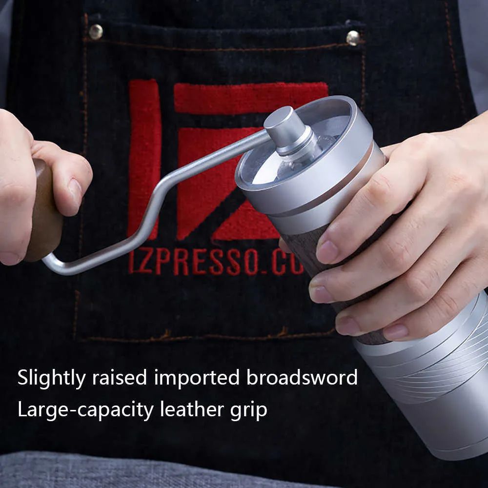 1zpresso je plus اليدوي قهوة طاحونة الألومنيوم لدب الفولاذ المقاوم للصدأ قابل للتعديل طحن Mini Milli 35g 210609227y