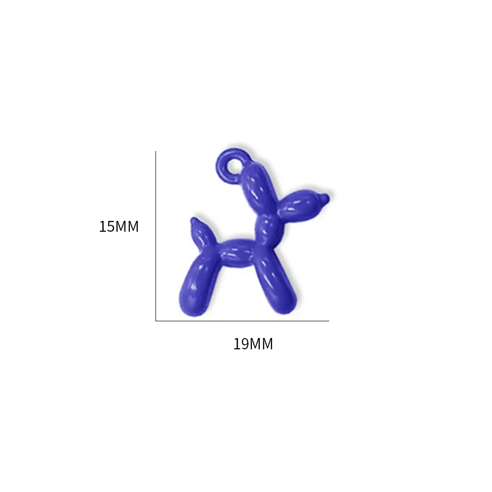 /Pack Metal Alloy 3D Balloon Dog Puppy Charms Pendants DIY Necklace Bracelet Earring For Jewelry Making Findings New