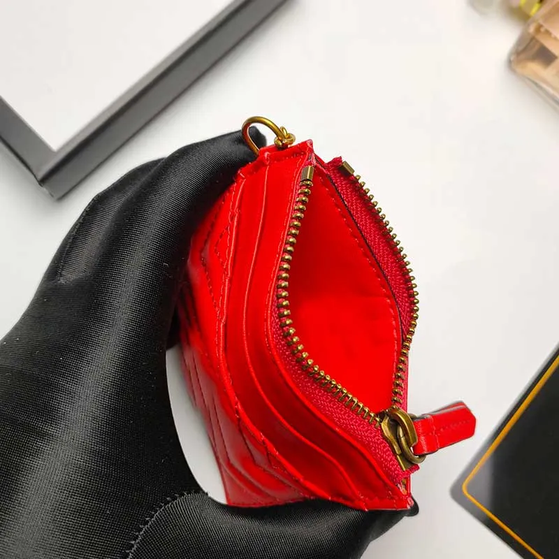 Unisex Designers Wallet Fashion Cow Leather Card Holder Zig Zag Women Purses Designer Bags High Quality Men Key Pouch key248y