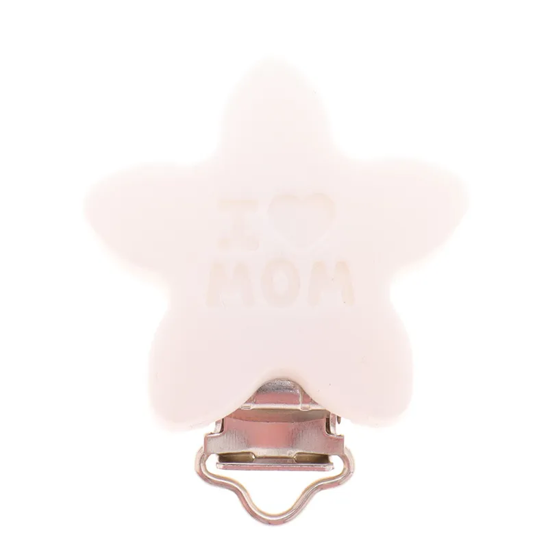 Silicone Baby Star Ciuccio Clip BPA Free Massaggiagengive Succhietto Chiusura FAI DA TE Dentizione Collana Catena Supporto Supporto Accessorio 210226