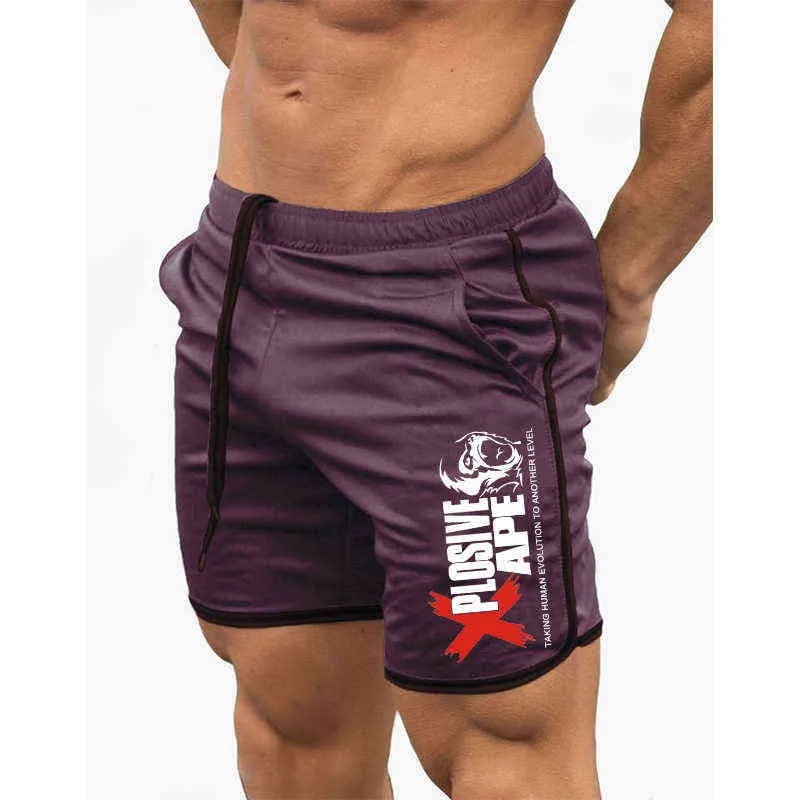 Nowa moda męska sportowa spodenki bodybuilding spodnie fitness krótkie jogging prędkość sucha dorywcza siłownia męskie szorty H1206