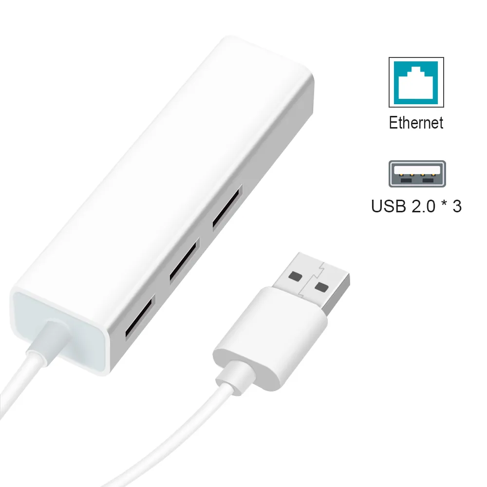 USBイーサネットUSBハブMac IOSノートパソコンのPC Windows RTL8152 USB 2.0ハブ用USB Ethernet USBハブ10/100 Mbpsイーサネットアダプタ