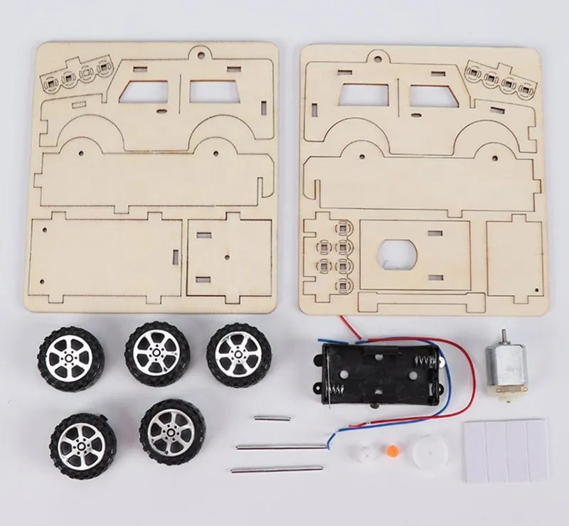 Kinder DIY Car STEM Science Toys Kit Elektrofahrzeugmodell Experiment Game Lernen Physik Bildungspädagogik für Kinder33704215045050