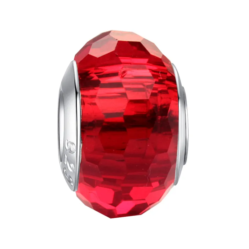 Yeni Kırmızı Elma Aşk Kalp Zirkon Moda Boncuk Pandora Charm için Uygun Gümüş Bilezik Bayanlar Takı Aksesuarları