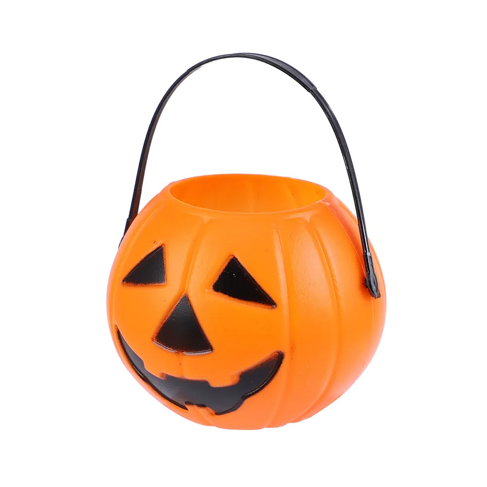 Plastic Pumpkin Bucket Stijlvolle prestaties Props Sweet Holder voor Home Halloween Party Decorations Organizer Box Y2010069995075