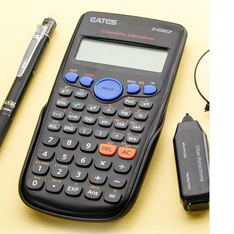 Calculadora científica digital 240 funções 82ms estatísticas matemática 2 linhas display d82msp para estudante escola graduação7337408