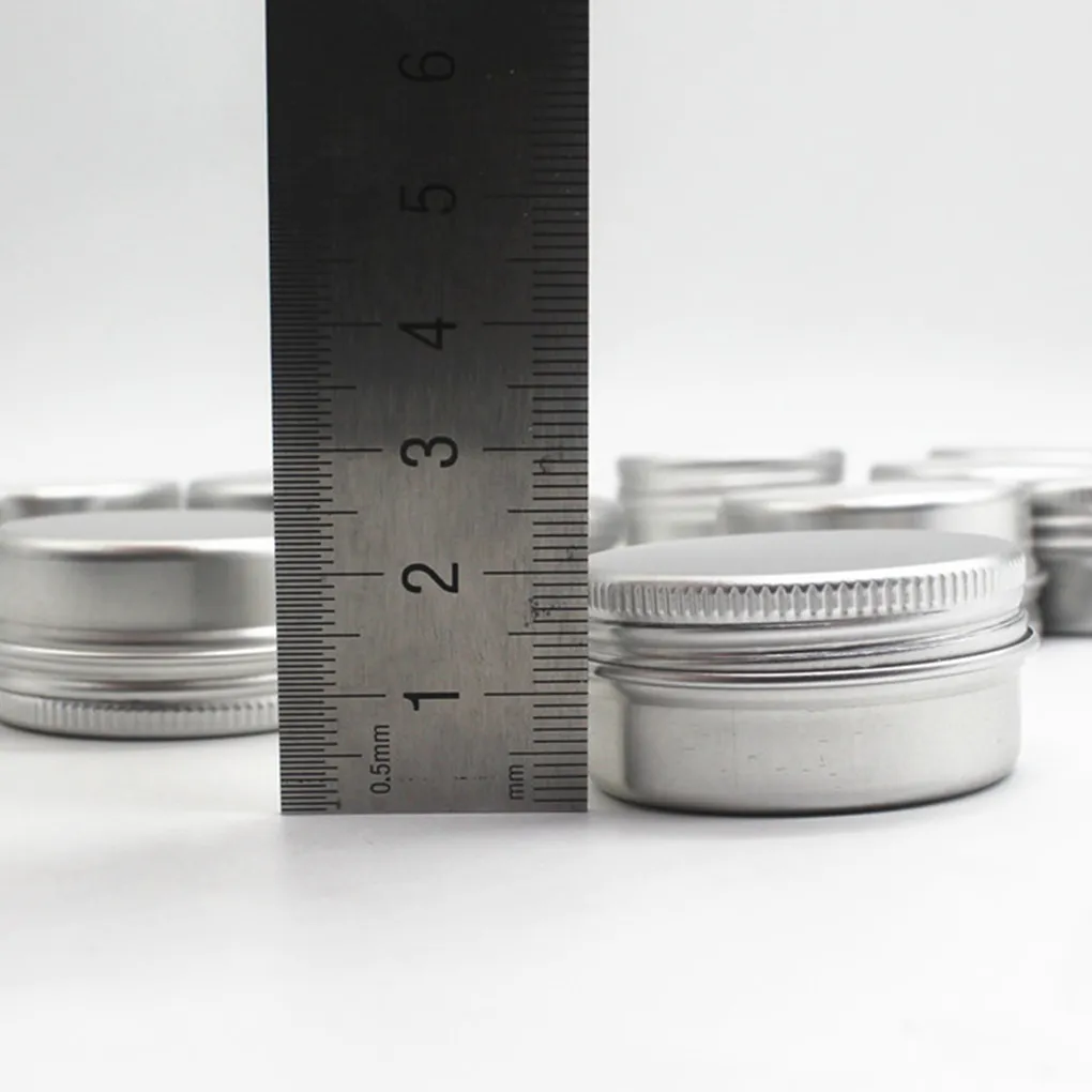 10st Packaging Flaskor Balm Nail Art Kosmetisk Cream Make Up Pot Lip Jar Tin Case Container billig