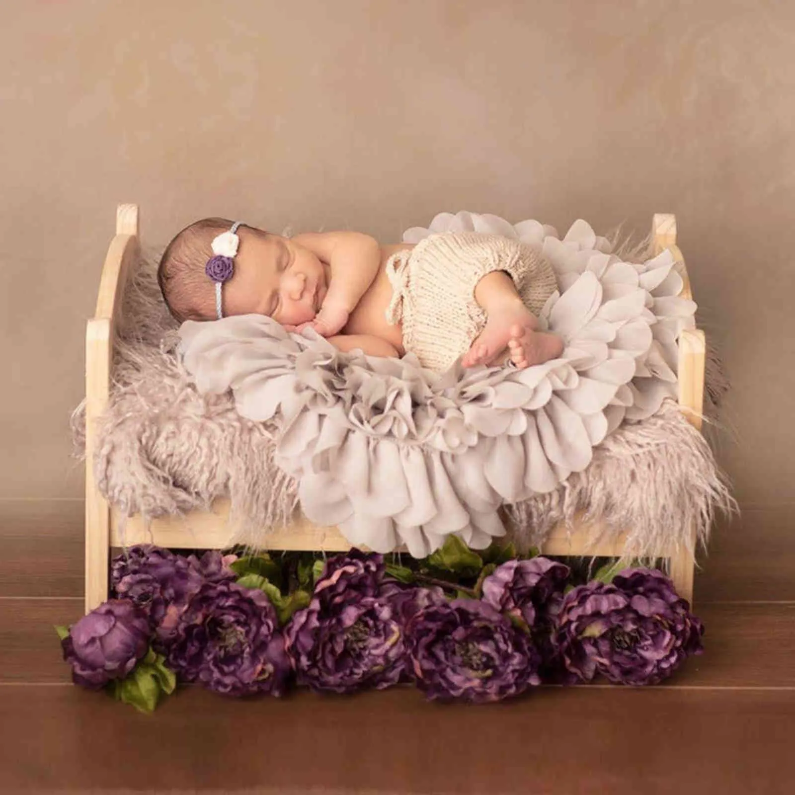 Blossom Soft Chiffon born Blanket Stuffer Basket Filler Backdrop Po Props Baby Session Mat Fotografia 211105