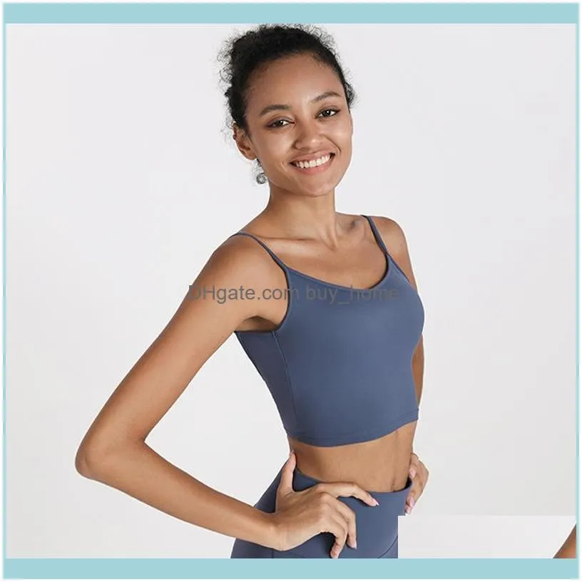 Anti-sweat Essential Plain Sports Bra Women Vest Type Push Up Gym Crop Top Padded Fitness Bra with Removable Cups Yoga Tank Tops1