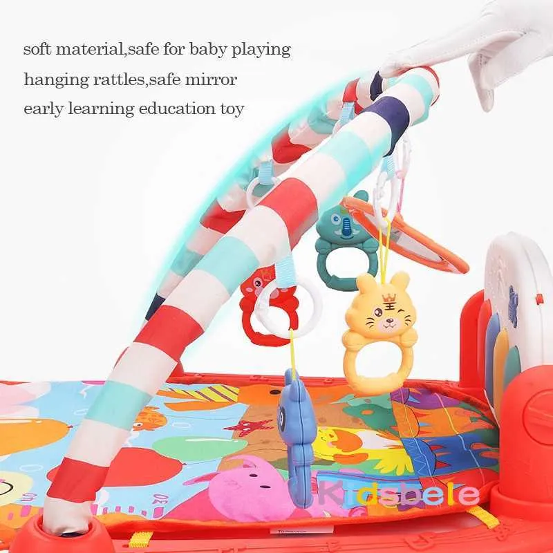 Baby Music Play Mats Piano Gym Born Toys Infant Playmat Learning Education Jouets 0 12 mois Tummy Time Crawling Mat Tapis 210724