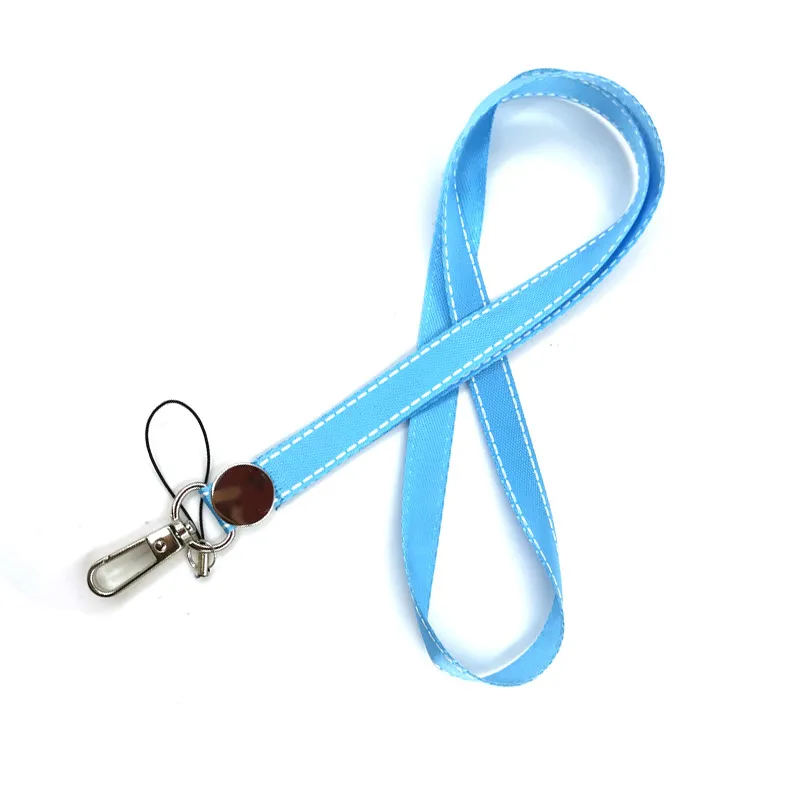 10 pièces Couple couleur Pure cou lanière porte-clés téléphone portable sangle ID porte-Badge corde clé porte-clés cosplay accessoires