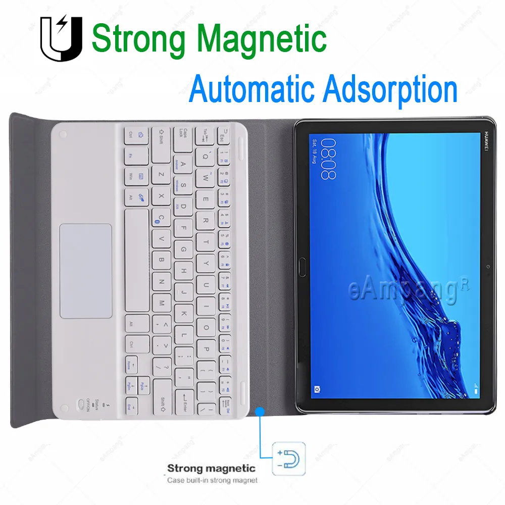 Durumda TouchPad Klavye Huawei MediaPad için T5 10 M5 Lite 10.1 M5 10 Pro M6 10.8 MATEPAD 10.4 Pro 10.8 T10 T10S 10.1