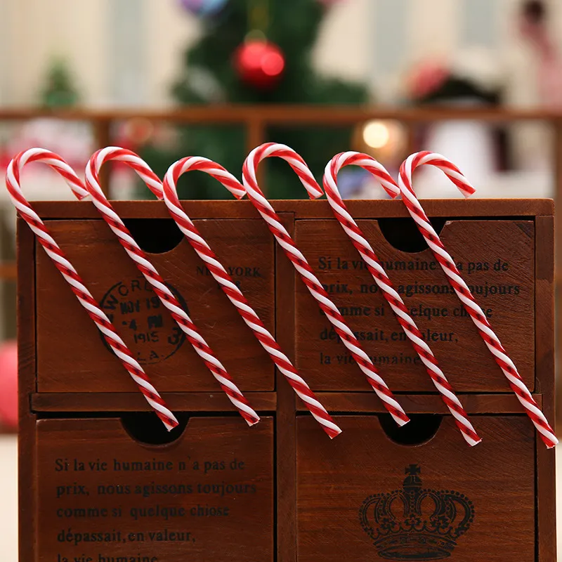 Decorazioni ornamenti natalizi la casa Decorazioni alberi di caramelle di canna Natale Noel Navidad Anno Y201020