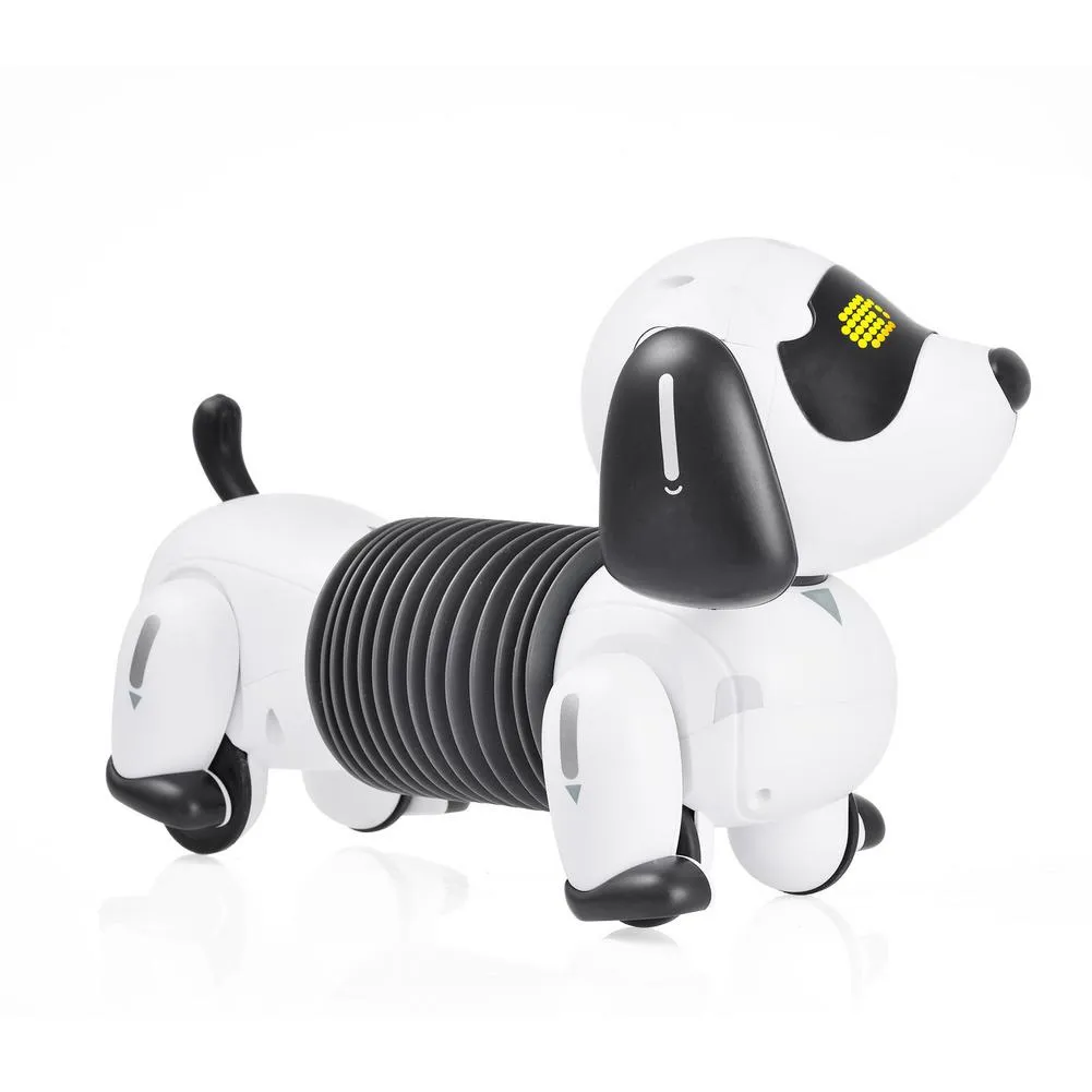 Giocattolo elettronico animali domestici, cane robot intelligente telecomandato bambini, giocattolo RC, programmabile, senza fili, intelligente, parlante, touch control