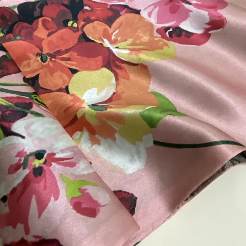 Nowy styl podwójnie warstwowy projekt drukowania Kwiaty 100% jedwabny materiał długi szaliki Szalik jedwabny szalik dla kobiet rozmiar 180 cm - 65 cm229U