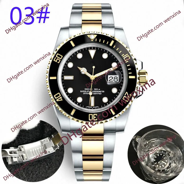 20 horloge van hoge kwaliteit 41 mm montre de luxe automatisch 2813 roestvrij staal horloge schuif de slotarmband keramische rand waterdicht heren231D