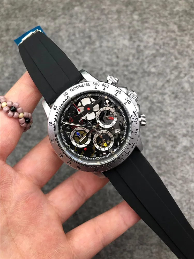 Reloj deportivo de cuarzo para hombre con cronógrafo suizo 1000 Miglia de marca superior, reloj de pulsera de acero inoxidable de lujo para hombre con correa de goma Men275Z