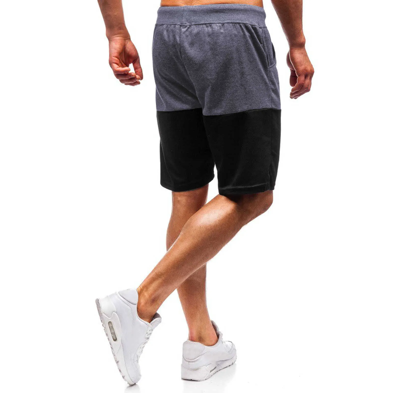 2021 verão nova mens shorts verão cargas shorts bolso calças curtas cintura elástica homens roupas soltas cordão calça curta x0705