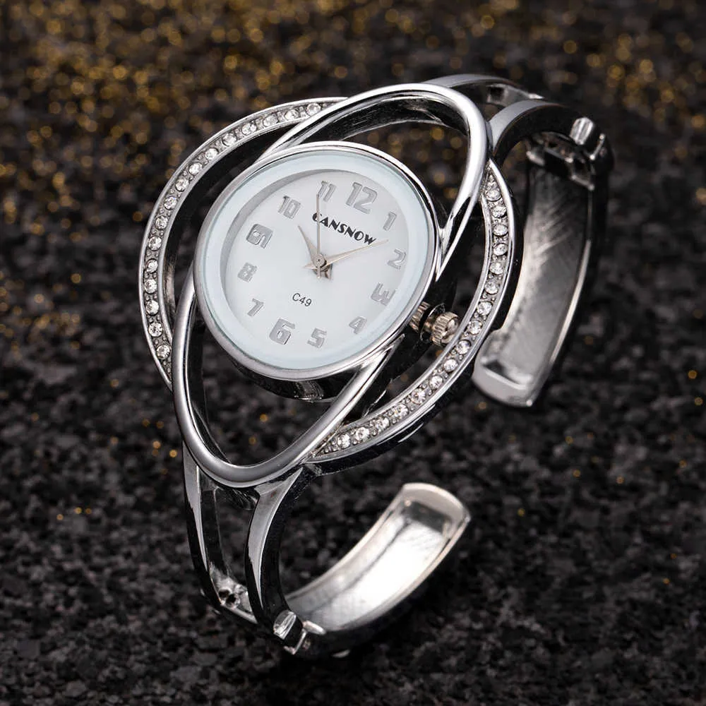 Luxury Crystal Fashion Quartz Diamond Bracelet Women's Wrist Gold and Silver Gift for Girlfriend Monte Women G230529