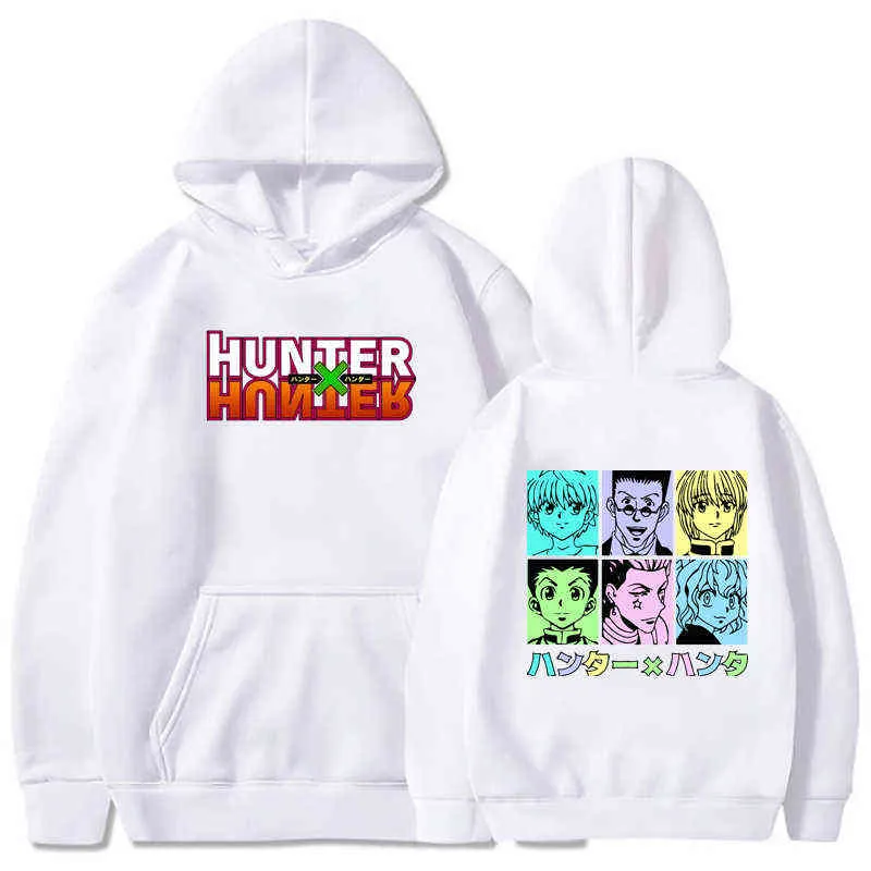 2020 Moda Hunter x Hunter Killua Leorio Kurapika Gon Hyoka Hoodies Streetwear Pulôver Sueter Homens Hip Hop Pullover Y1122