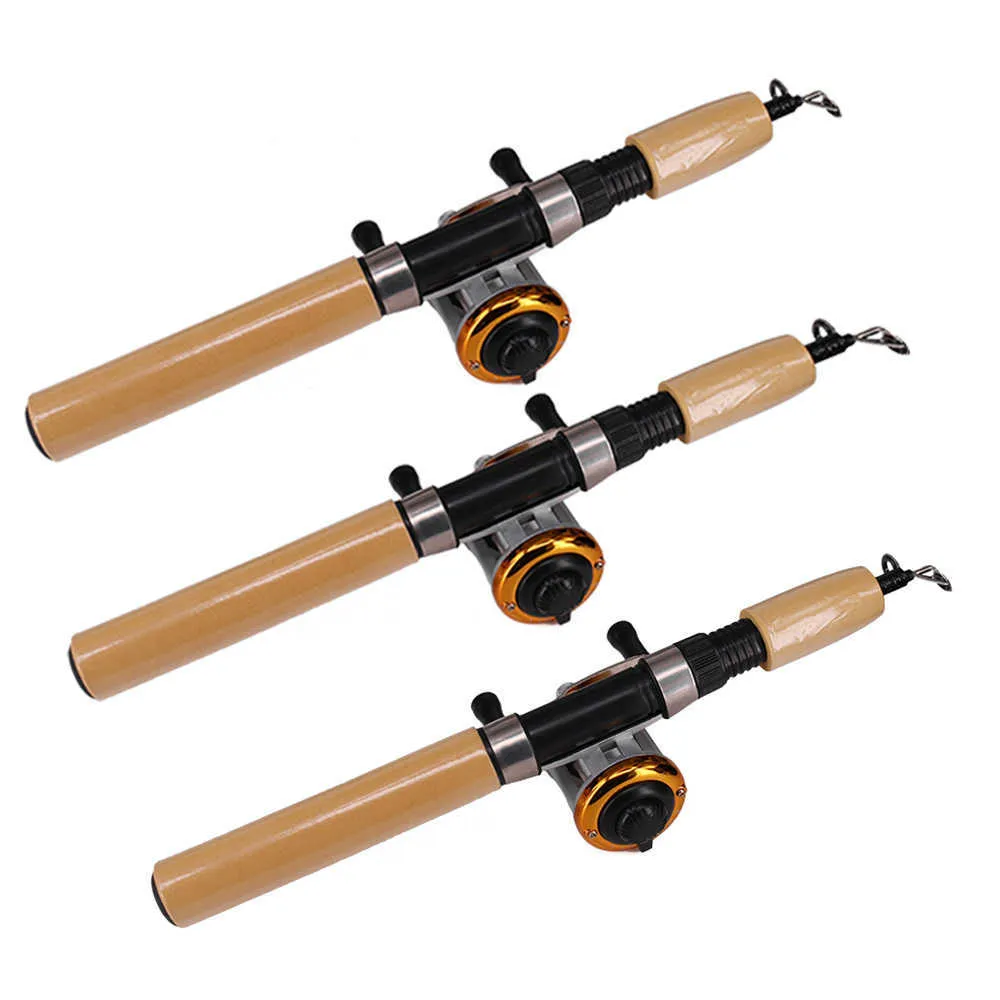 Vinterfiskestavar Combo Ice Rod With Reel och Line Outdoor Portable Spinning Casting Tackle Set H10149702575