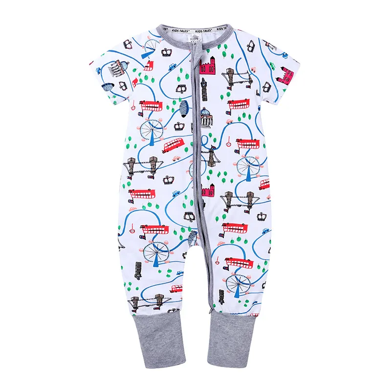 Pagliaccetto bambini Ragazzi Ragazze Tute Completi Abiti a maniche corte Neonati unisex Neonati Pezzi interi Cartone Roupas de Bebes