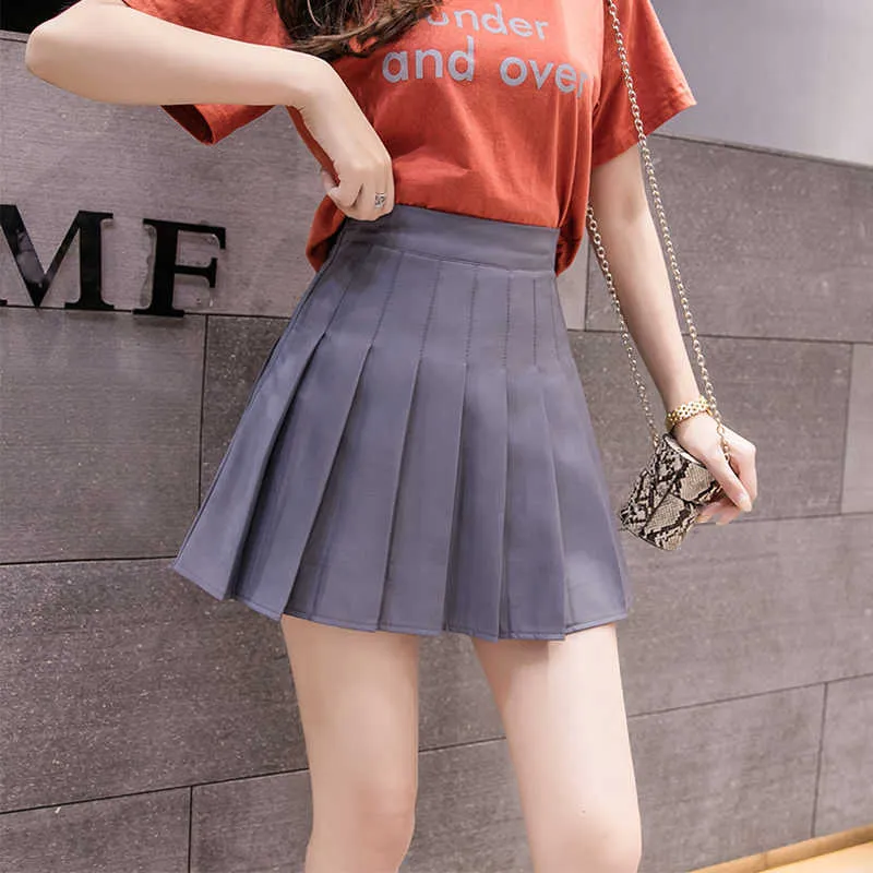 Zoki Sexy Women Pleated Skirt Summer High Waist Chic A Line Ladies Pink Mini Korean Zipper Preppy Style Girls Dance 210621