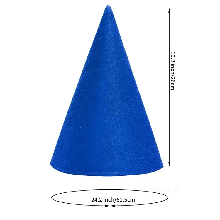 Christmas dwarf hat felt conical elf hast suitable for Halloween party supplies color headgear Party Hats T2I52829