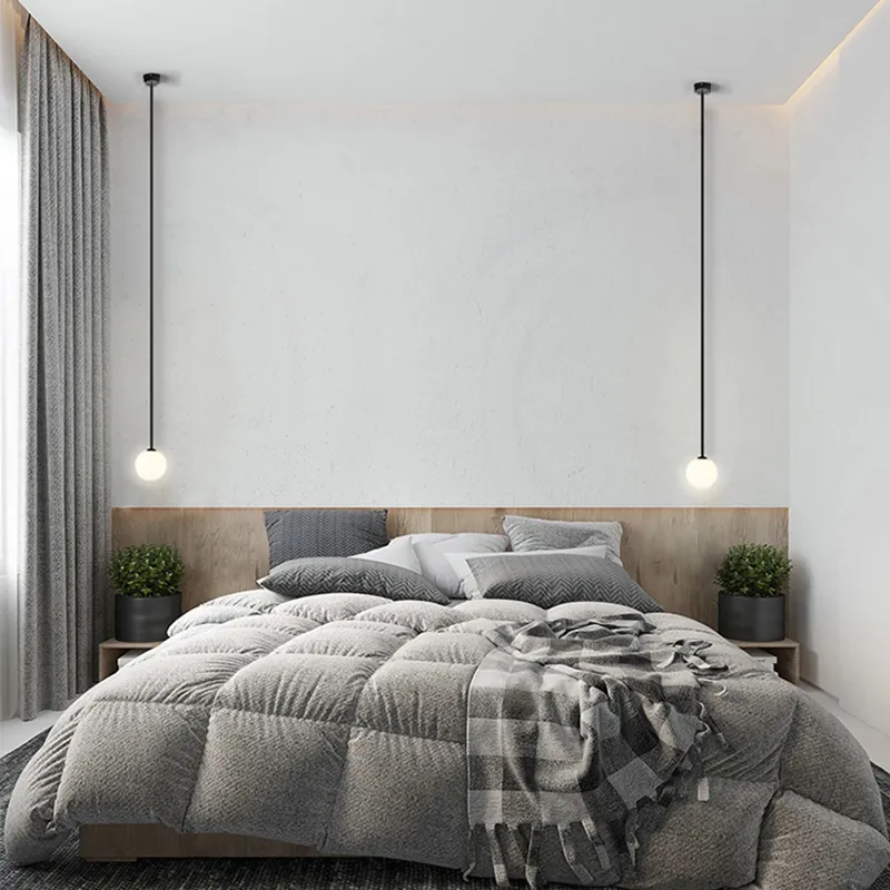 Semplice camera da letto lampadario da comodino Personalità nordica creativa sala da pranzo soggiorno bancone bar specchio del bagno lampada 110-240V269M