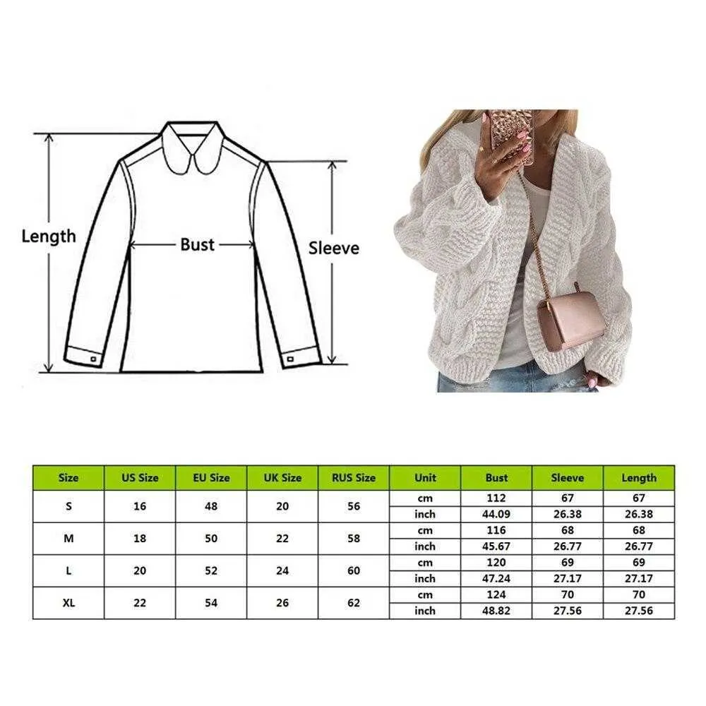 ZITY Sweater Women Cardigan Coat Female Casual Long Sleeve Knitted Solid Open Stitch Femme Autumn Winter Warm 210914