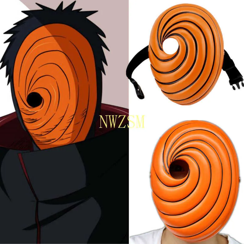 Anime kakaxi uchiha mask tobi obito ninja madara cosplay costumes hartsmasker ring halsband set halloween q08063800341