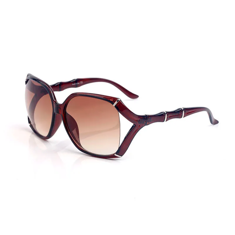 Designer polarisierte Frauen Sonnenbrille Ladies Bambusserie Sonnenbrille Modetrend UV Schutz Sonnenbrillen 0653s Großzügige Linse Re288W