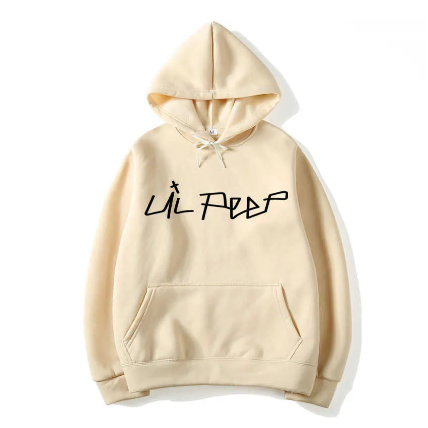 새로운 힙합 Lil Peep Hoodies 남성 여성 하라주쿠 양털 스웨터 플러스 사이즈 봄 가을 겨울 Streetwear sudadera hombre X0610